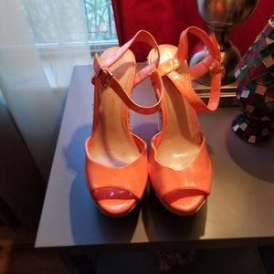 SOLD Spring sale!!!Jessica Simpson Orange clog shoes size 8.5